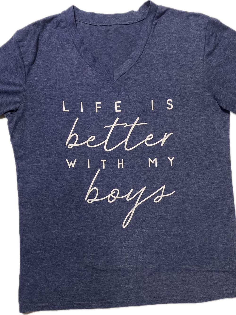 Life Is Better With My Boys Navy Short Sleeve Tee